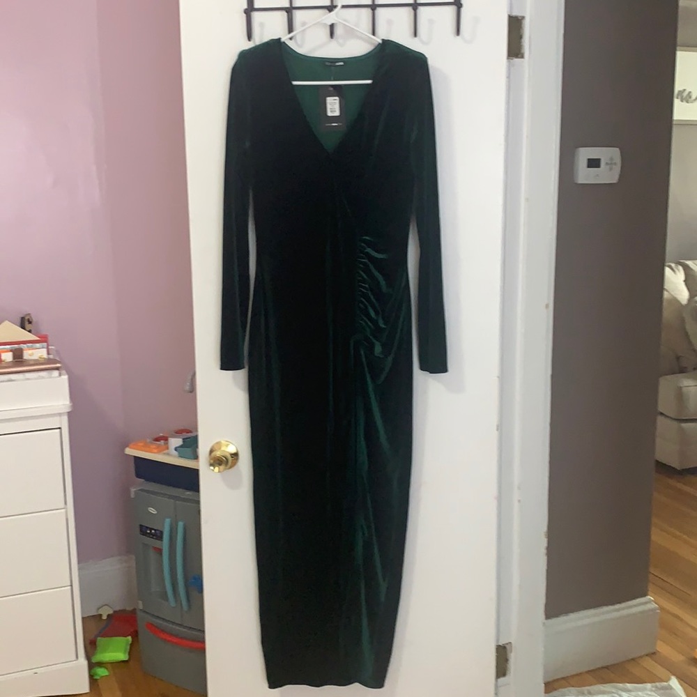 Velvet Emerald Green Dress